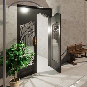 Portes d'entrée décoratives en fer forgé pour bâtiments résidentiels – Solutions élégantes et sécurisées pour les portes d'entrée des maisons - Product Image 2