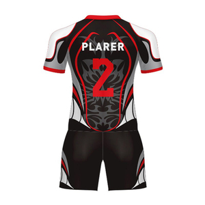 Uniforme de Rugby Profesional Personalizado, Transpirable, 100% Poliéster, Cómodo, de Secado Rápido, Unisex, Cuello en V, Ajustable - Product Image 3