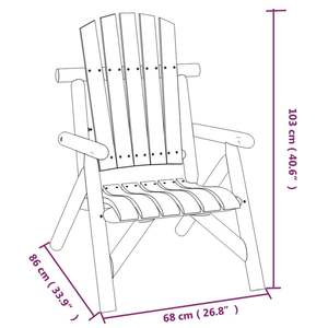 Conjunto de Muebles de Jardín Grandes y Duraderos de Madera de Abeto Sólido Quemado, Muebles de Exterior de Primera Calidad - Product Image 6