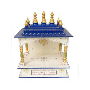 Pooja Mandap en bois hindou pour la décoration intérieure Design élégant inspiré du temple - Product Image 4