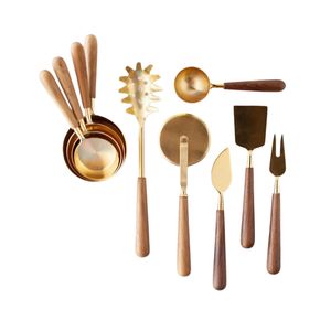 Ensemble de couverts de luxe en or, ensemble de couverts en acier inoxydable, 24 pièces, ensemble de vaisselle poli miroir avec boîte cadeau en bois pour mariage - Product Image 3