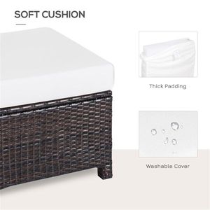 Tavolino da Caffè in Rattan, Elegante Arredo da Giardino per Vivere All'Aperto - Product Image 5