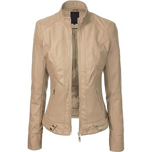 Hot Autumn and Winter Women's Fashion Leather Jacket Wholesale New Arrival Light Weight Ladies Jackets Breathable genuine - Product Image 1