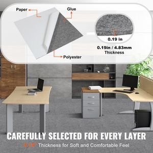 Piastrelle di Moquette Autoadesive 24FT X 24FT, Morbide e Imbottite, Facili da Installare per Uffici - Product Image 3