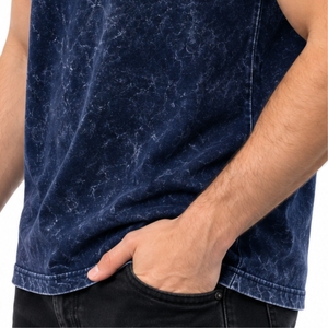 T-shirt en coton délavé pour homme, style vintage, tissu doux, sur mesure, coupe moderne, coutures de qualité, pour homme. - Product Image 6