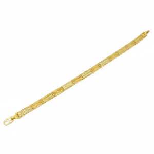 Bracelet pour homme en or jaune 22 carats avec maillons texturés à coupe diamant, finition premium, bijou élégant pour tous les jours et les occasions. - Product Image 2