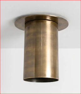 Spot de plafond en laiton de style Mid-Century, finition patine antique, montage encastré, éclairage directionnel moderne - Product Image 1