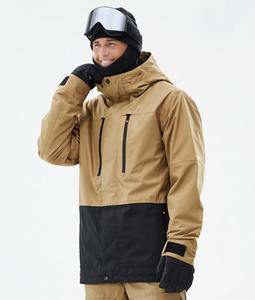 Traje de Esquí Personalizado Unisex Dorado y Negro con Cremallera, Forro Polar Aislante, Impermeable, Transpirable, con Capucha, Conjunto de Snowboard de Poliéster/Nylon -Tex - Product Image 3