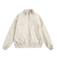 Veste d'hiver pour homme en gros d'usine, style américain, veste bomber personnalisée, streetwear ample, veste de moto avec fermeture éclair