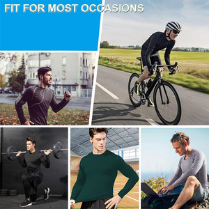 Chemise de compression à manches longues pour homme de qualité supérieure, logo personnalisé, séchage rapide, vêtements de sport pour entraînement professionnel de fitness - Product Image 4