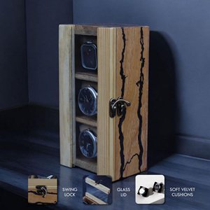 Caja de Madera para Exhibir Relojes y Joyas, Organizador de Relojes de Madera con Diseño Premium por AYAANS - Product Image 2
