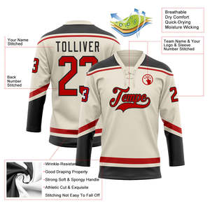 Maillot de hockey personnalisé pour équipe, 100 % polyester, décontracté, à manches longues, pull sportif avec impression par sublimation - Product Image 4