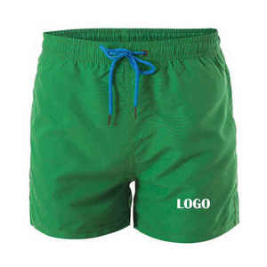 Shorts de plage professionnels pour hommes, haute élasticité, séchage rapide, anti-embarras, motif uni, en coton, séchage rapide, pour la natation - Product Image 3