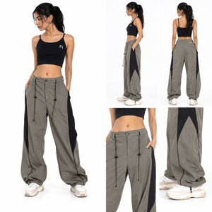 Wide Leg Casual Streetwear Drawstring men's pant Lightweight Breathable Elastic Waist Utility Bottoms Wholesale Supplier USA - Product Image 6