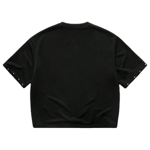 บริการ OEM เสื้อยืดดีไซน์ล่าสุด ผ้าฝ้าย 100% แบบยูนิเซ็กซ์ โลโก้ด้านหน้า ถักทออย่างดี ระบายอากาศได้ดี แห้งเร็ว ไม่ยับ สไตล์สตรีท - Product Image 1