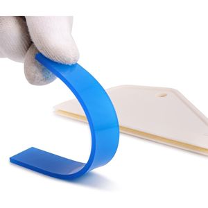 Set di 4 Raschietti Bianchi per Auto, Casa, Cucina, Bagno, Doccia, Finestre e Specchi con Lame in Silicone Blu - Product Image 4