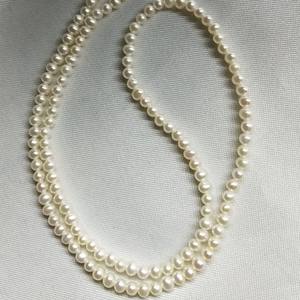 Collar de Perlas de Agua Dulce de 9-10 mm de Zhuji, Sin Núcleo, Moderno y Sencillo, Regalo para Mamá - Product Image 3