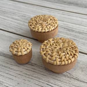 Venta al por mayor manija interior perilla de puerta diseño moderno manijas de ratán hechas a mano para puertas de armario delantero - Product Image 6