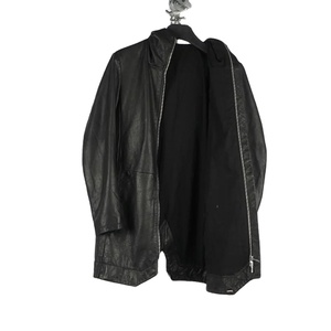 Mens Gothic Sheep Leather Canvas Waterproof Windproof Jacket Adjustable Waist <b>Genuine</b> Leather Biker Outwear - Product Image 1