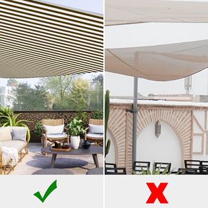 Tenda Parasole Triangolare 25x25x25 cm Caffè e Bianco - Vele e Reti Ombreggianti Accattivanti - Product Image 4