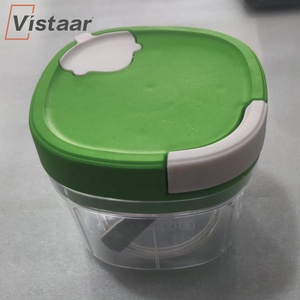Manuale tirare a mano Chopper cucina Mini frutta verdura frutta Cutter contenitore di plastica resistente presa liscia facile funzionamento - Product Image 3