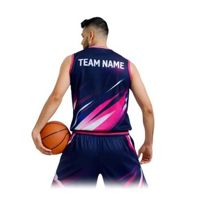 Conjunto de Uniforme de Baloncesto Sublimado Personalizado, Sin Mangas, Poliéster Transpirable, Unisex, Reversible, Servicio OEM - Product Image 4
