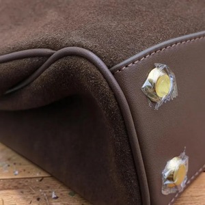 Sac fourre-tout en cuir véritable de haute qualité pour femmes, grande capacité, sac à main en cuir de vachette givré avec fermeture ouverte et à glissière - Product Image 6