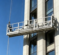 Échafaudages suspendus, plateformes suspendues, paniers suspendus pour murs extérieurs