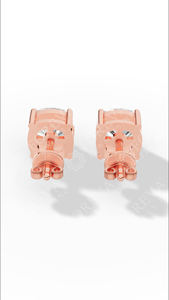 Pendientes de Diamante Cultivado en Laboratorio con Corte Radiante de 7.50mm, Certificados, para Mujer, Oro de 10K, Joyería Fina de Lujo, Venta al Por Mayor - Product Image 2