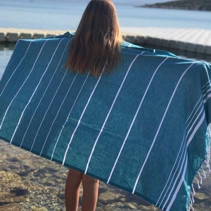 Paradise Fun Pestemal Toalla de playa personalizada con logotipo Impresión personalizada Sin arena 100% algodón Hotel turco Juegos de toallas de baño de lujo - Product Image 5