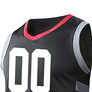 Ensemble short et maillot de basket sans manches personnalisé avec logo imprimé par sublimation, respirant, 100 % polyester, taille élastique, unisexe adulte - Product Image 3