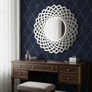 <b>Round</b> <b>Mirror</b> Wall Mounted Decorative <b>Mirror</b> 47 Inch for Living Room Bedroom <b>Bathroom</b> | Large Modern Home Decor Accent Piece - Product Image 3