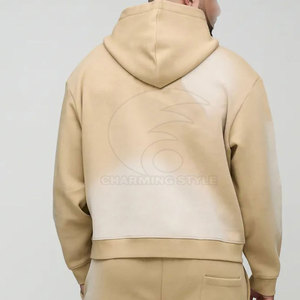 Ensemble de survêtement décontracté pour homme, coupe ample, en coton doux et respirant, style streetwear, effet délavé soleil. - Product Image 6
