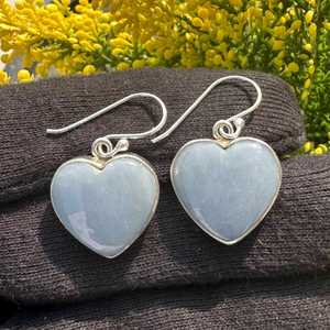 Boucles d'oreilles pendantes en opale bleue Owyhee, argent sterling 925, bijoux en pierres précieuses naturelles, cadeau pour femme - Product Image 1