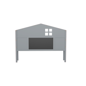 Letto a terra Montessori Full-Size con testiera grigia e armadio contenitore, letti per bambini con configurazione personalizzabile gratuita - Product Image 4