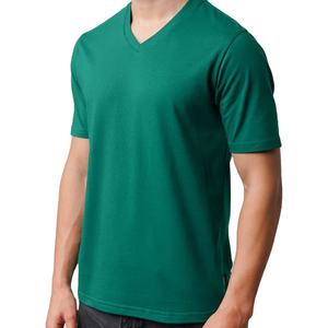 Chemises pour hommes, design personnalisé, t-shirts de haute qualité à col en V, grandes tailles, 100% coton, logo personnalisé, t-shirt à coupe classique pour hommes, services OEM - Product Image 2