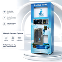 Distributeur d'eau entièrement automatisé pour usage extérieur avec service 24h/24 et système de paiement facile