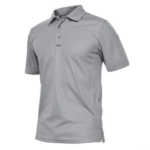 100% algodón All-Plain White Polo de manga corta Patrón sólido antiarrugas - Product Image 5