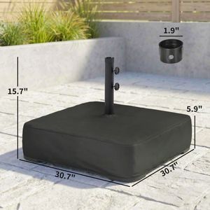 Base per Ombrellone da Giardino in Acciaio Inox 3m, Ombrellone da Patio per Ristoranti, Hotel e Palestre, Telaio in Acciaio Resistente alle Intemperie - Product Image 4