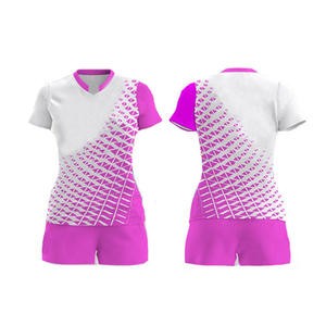 Volleyball Uniform Set Sublimated Print Blue White Sleeveless Jersey Shorts With Number 17 Athletic Fit For Adults - Product Image 4