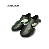 Zapatos de Baile Unisex de Cuero Genuino con Forro de Algodón y Suela de Fibra, Estilo Griego con Correa en T, Tacón Bajo para Práctica de Ballet y Teatro