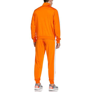 Conjunto Deportivo Casual para Hombre, Color Naranja Sólido, 2 en 1, Corte Holgado, Cierre Completo y Medio Cierre, Ropa de Invierno, Tejido Transpirable de Poliéster/Nailon - Product Image 4
