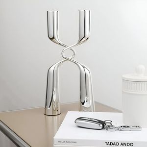 Porte-bougie en métal doré personnalisé, fait main, pour la décoration de la maison et des événements, porte-bougie de Noël - Product Image 3