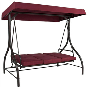 Fauteuil suspendu moderne en tissu pour l'extérieur, deux places, design panier suspendu avec coussin à séchage rapide - Product Image 1