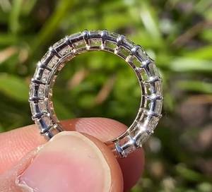 Tennis Band Ice Out Eternity <b>Ring</b> for Women <b>Men</b> | Lab Grown Diamond Wedding Band | Luxury Gold IGI Certified Iced Jewelry - Product Image 5