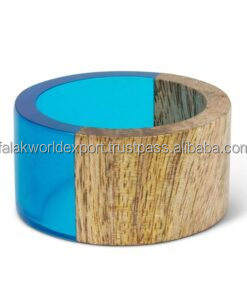 Hot Trending Vertical Stripes Pattern Wooden & Resin <b>Napkin</b> Ring for Home Restaurant Tableware <b>Napkin</b> Holder From FWE - Product Image 2