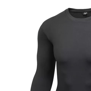 TRENDION APPARELS Men's <b>Black</b> Long Sleeve <b>Compression</b> <b>Shirt</b> Breathable Spandex/Polyester Skinny Fit Pullover Athletic Gym Wear - Product Image 4