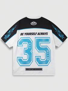 Camiseta de Fútbol Americano con Estampado por Sublimación de Alta Calidad, Logotipo Personalizado, Estampado Completo, Camiseta de Malla, Estilo Gótico Urbano, Talla Grande - Product Image 2
