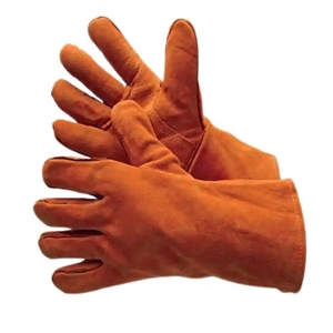 ถุงมือป้องกันการสั่นสะเทือนสะท้อนแสงประสิทธิภาพสูง หนังวัวแท้แบบแยกชั้น สำหรับงานก่อสร้างและอุตสาหกรรม ป้องกันมือ - Product Image 5