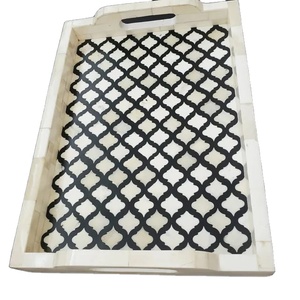 ถาดคุณแม่ทำด้วยมือคุณภาพระดับพรีเมี่ยมพร้อมงานฝังที่ประณีตเหมาะสำหรับการให้เป็นของขวัญของตกแต่งห้องอาหารและหรูหรา - Product Image 2